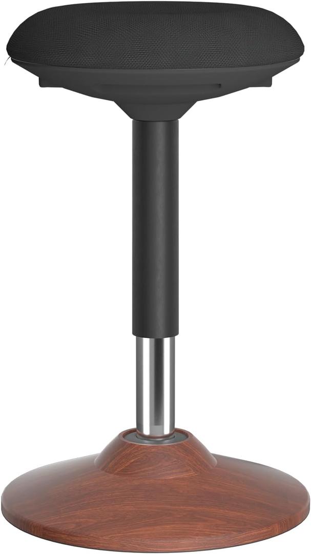 Adult Wobble Stool,Standing Desk Chair for Home Office,Walnut, 15.8"D x 15.8"W & 19.7"-27.5" Height Adjustable