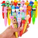 LiYiQ 20 PCS Multicolor Pen in One Fun 4-in-1 Cute Pens Bulk Kawaii Cool Ballpoint Pens for Kids Fun Gifts