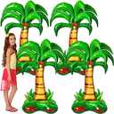 Libima 2 Pcs 52 Inch 3D Big Palm Tree Balloons Birthday Wedding Party Decor Inflatable Palm Tree Foil Balloons for Kids Adults Hawaiian Luau Party Baby Shower Ball Summer Theme Decorations