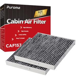 Puroma 2 Pack Cabin Air Filter with Activated Carbon, Replacement for CP157, CF12157, Select Lexus, Mazda, Subaru and Toyota Avalon, Camry, Corolla, Highlander, Prius, RAV4, Sienna, Venza