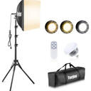 Torjim Softbox Photography Lighting Kit, 16'' x 16'' Professional Softbox Lighting Kit with 85W 3000-7500K LED Bulbs, Studio Lights for Photography/Video Recording/Live Streaming/Portraits Shooting