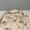 Animal Print Satin Shirt, Size L