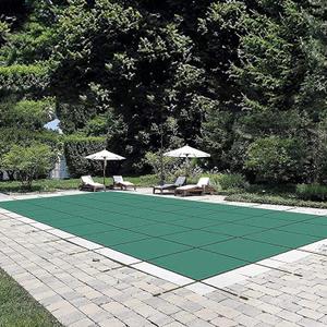 VEVOR Pool Safety Cover 18' x 36' Rectangle, Safety Pool Covers Green Mesh, Triple Stitched, MAX Strength Winter Safety Cover for Children & Pets