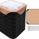 Windyun Winter Air Conditioner Cover AC Cover for Outside 36x36 Inch Universal Waterproof Units 600d Oxford Fabric Sturdy Central Defender Fits Most Central Protects from Rain Snow Leaves Sun (Khaki)