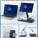 6 in 1 Charging Station for Apple Multiple Devices, Wireless Charging Station with Clock & 7 RGB Light, Foldable Wired Chargers for Multiple Devices for iPhone 17/16/15, iPad, Apple Watch, AirPods