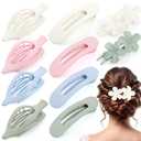 10 Pcs Flat Hair Clips for Women, 3 Styles French Flat Claw Clips Non-slip Matte Hair Clips for Thin Thick Hair, Multicolor