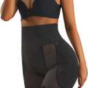 Hip Butt Padded Shapewear for Women, High Waisted Butt Lifter Tummy Control Shapewear, Body Shaper Panty with Pads (TK-01#-XL, Tk-01#-black)