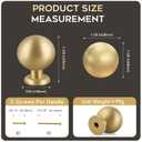 Yiking Soild Brass Cabinet Knobs Heavy Duty Real Brass Dresser Pulls,Brushed Gold Drawer Knob Kitchen Cabinet Pull Modern Small Round Handle Gold Handle for Kitchen Bathroom Furniture 4pcs 1-1/4in