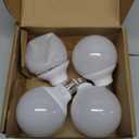 G25 LED Light Bulbs, Round Vanity Light Bulbs for Bathroom, 40W Equivalent, Cool White 4000K, E26 Base Globe Light Bulb, 600LM, Non-Dimmable, 4-Pack, 4000k Neutral White