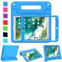 AVAWO Kids Case for iPad 9.7 inch (2018/2017 Model) 6th/5th Generation, iPad Air 2 Cover with Built-in Screen Protector, Durable Lightweight Shockproof Handle Stand for Toddlers, Blue