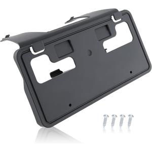 PC3Z-17A385-AA Front Bumper License Plate Frame Bracket Compatible with Ford F250 Super Duty F350 Super Duty F450 Super Duty 2023-2024 License Frame Holder Mounting Kit Black