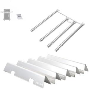 SafBbcue for Weber Spirit e330 Grill Replacement Parts 7636 Flavorizer Bars 68948 65518 Burner Tube for Weber Spirit E-330 E-335 SP-330 SP-335 Grill Parts, Stainless Steel