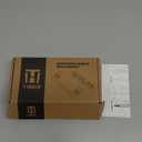 Sliding Glass Door Handle Set with Lock - Easy to Install,Patio Sliding Door Handle Fits for 1 to 1-1/8 Door Thickness,6-5/8" Screw Hole Spacing,Perfectly Replacement for Old Handle(Black)