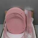 Pink Side Table Set of 2,Small Modern Round Side Table with Storage,2-Tier End Table for Small Space -Living Room,Bedroom, Nursery (2PC,Pink)