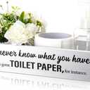 Bathroom Decor Box Toilet Tank Tray Paper Holder with Handle Basket Storage Organizer for Livingroom Bathroom Tank Topper Counter for Decor Birthday Christmas gifts