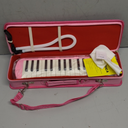 CAHAYA Melodica 32 Keys Double Tubes Mouthpiece Air Piano Keyboard Musical Instrument with Carrying Bag 32 Keys, Pink, CY0050-3