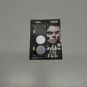 Spooktacular Creations Halloween Makeup Palette 3 Colors Skeleton Face Body Paint with Double-headed Brush for Adult Cosplay SFX Makeup Cosplay Dress Up (7 Oz, Black White Gray )