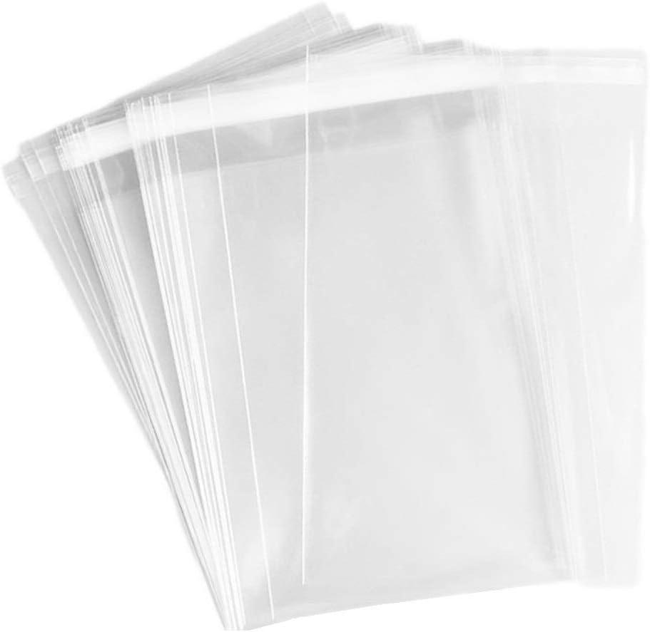 100pcs 8x10inch 2.0 mil Clear Resealable Cello / 8x10 Cellophane Bags Good for Bakery, Candle, Soap, Cookie