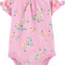OSHKOSH B'GOSH baby-girls Short-sleeve Bodysuit (18 Months, Pink Floral)