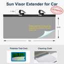 Sun Visor Extender for Car, Visor Extender Attachment for Car, Adjustable Visor Extender Sun Blocker UV400, Polarized Sun Visor Extender, Anti-Glare, UV Protector (1 Pack, Large)