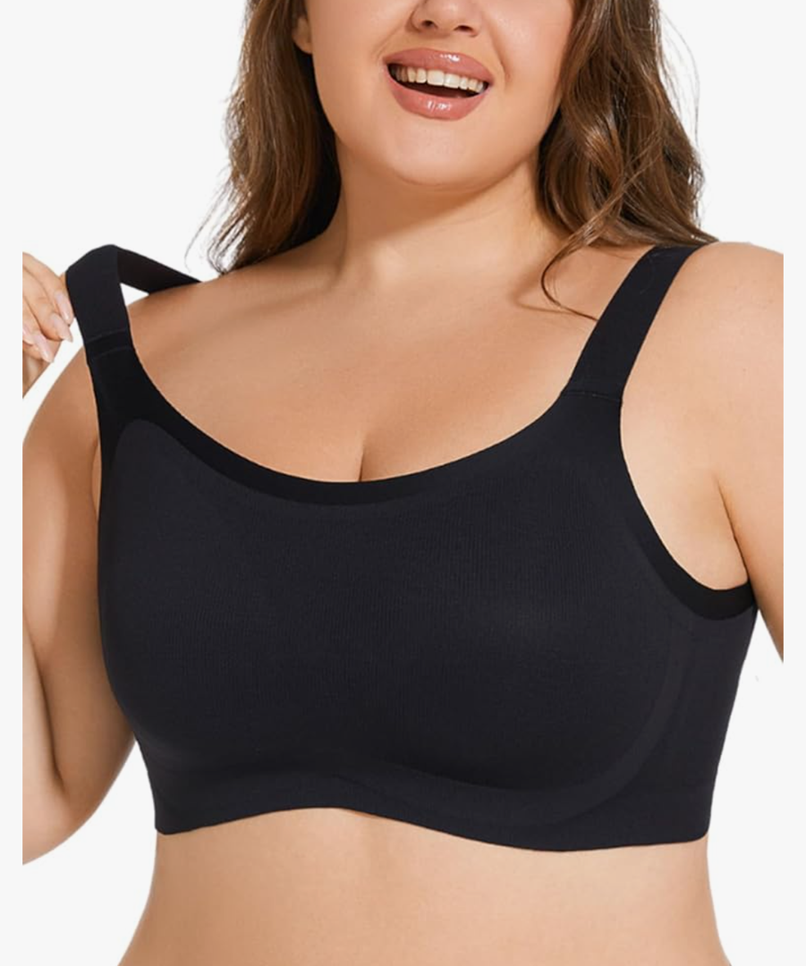 Full Coverage Padded Minimizer Bras Wireless Back Smoothing Bra No Underwire XL