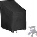 Rollator Walker Cover - Wheel Rolling Walker Protection Sleeve, 420D Waterproof & Dustproof Oxford Fabric, 26"L x 29"W x 35"H (Black)