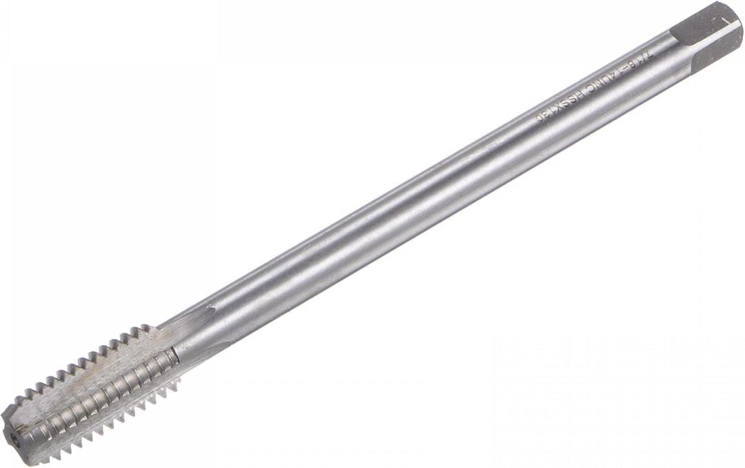 uxcell Thread Milling Taps, 7/16-14 UNC High Speed Steel (HSS) 4 Straight Flutes Machine Screw Thread Threading Tap, 5" Length (Extra Long)