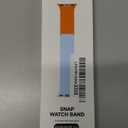 MOFT Snap Duo Watch Bands Compatible with Apple Watch, Quick Magnetic Wear, Duo-Color Design & Soft Silicone, iWatch Bands for Ultra 3/2/1, Series 11/10/9/8/7/SE/6/5/4/3/2/1, 38/40/41/42/44/45/46/49mm (Wake Orange x Swell Blue)