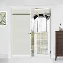 Muamar French Door Curtains Privacy Door Blind, Front Door Window Curtain, Venetian Blinds Style Door Window Cover, 1 Panel (White, W25 x L70)