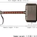 Thor's Hammer with Base Thor The Dark World Lightning Strike Hammer/Thanos Double Bladess Halloween Cosplay Props