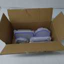 Leak-Proof Glass Locking Lids Food Storage Containers, 8 -Piece Set, 4 Count of Bases and 4 Plastic Lids, Clear, Blue, BPA Free