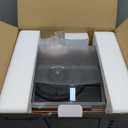 Vintage Record Player with External Speakers Belt-Drive Turntable for Vinyl Records Dual Stereo Speakers LP Players Support 3 Speed 3 Size Wireless Playback AUX Headphone Input Auto Stop Wood Red