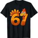6 7Turkey Six Seven Meme 67 Funny Thanksgiving Boy Girl Kid T-Shirt Medium