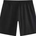 maamgic Mens Swim Trunks 9" with Zipper Pockets, Quick Dry Board Shorts, 4-Way Stretch Compression Lined Bathing Suits (Black, XXL)