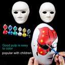 12 Pcs DIY White Mask, Halloween White DIY Masks,Plain Mask Paper Full Face Opera Masquerade Masks