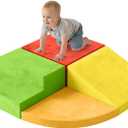 YENING Foam Climbing Blocks for Toddlers 1-3 Baby Climbing Toys for 1 Year Old Soft Play Set for Babies Indoor 4 Piece, 35.4" x 35.4" x 8"