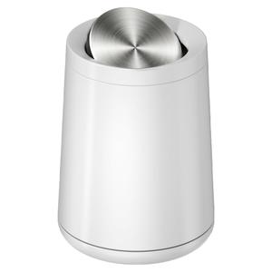 2.1Gallon Small Bathroom Trash can with lid, White