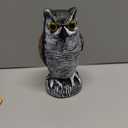 OFFO Fake Owls, Plastic Owl Statue to Decorate The Garden, Porch Pool Patio Yard, Halloween Decorations for Outdoor Garden, 8.3 in Height, Brown and White