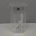 Acrylic Necklace Holder, Clear Necklace Organizer with 24 Hooks, Dustproof Rotation Jewelry Storage Holder Stand, Long Necklaces Pendant Bracelets Display Case for Dresser Bathroom Vanity Countertop