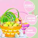 3 pcs Small Wicker Basket with Handle Flower Girl Baskets Oval Willow Woven Braided Gift Basket for Weddings Picnic Baby Shower Home Garden Decor