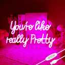 You like really pretty Led Neon Signs, neon lights with USB for room decor,Pink neon sign for teen girl room decor,light up sign for wall decor