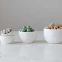 Creative Co-op White Marble Bowls (Set of 4)