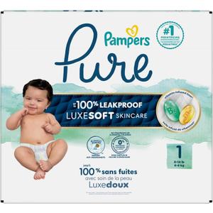 Pampers Pure Protection Baby Diapers, Size 1 (8-14 lbs), 1 pc