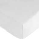 TL Care 100% Natural Cotton Fitted Crib Sheet 52" x 28" - Soft, Breathable, Hypoallergenic & Gentle Toddler Bed Sheet, White, Neutral for Boys & Girls