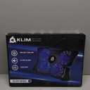 KLIM Wind Laptop Cooling Pad - More Than 500 000 Units Sold - New Version - The Most Powerful Rapid Action Cooling Fan - Laptop Stand with 4 Cooling Fans at 1200 RPM - USB Fan - PS5 PS4 - Blue