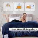 Wapaneus Heated Blanket Electric Blanket 72" x 84" Full Size with 10 Heating Levels and 12 Hours time Settings, Flannel Fast-Heating Electric Blanket, ETL Listed, Machine Washable,Dark Blue