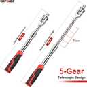 MAXPOWER 1/2"& 3/8" Drive Extendable Breaker Bar, Flex Handle 13.4"-17.5"