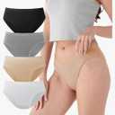 DAVID ARCHY Womens Underwear Bamboo Rayon Underwear Panties Moisture Wicking Panties Soft Breathable for Ladies, L, Pack of 4