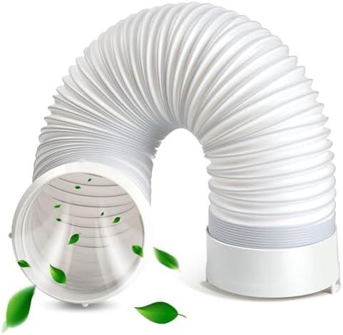 TL1854 5" Diameter Portable Air Conditioner Exhaust Hose Kit Compatible with Delonghi PACA140E PACC100EL PACC100 PACA110 PACCT90, 44" length Exhaust Outlet Hose Tube Include TL2667 Hose Connection