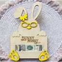 3 x Easter Bunny Money Holder for Cash Gift,Cards Holder Basket Tag,Stuffers for Toddler,Kids,Teens,Gifts for Baby Boy,Girl,Grandchildren,Easter Basket Decorations(Pink)